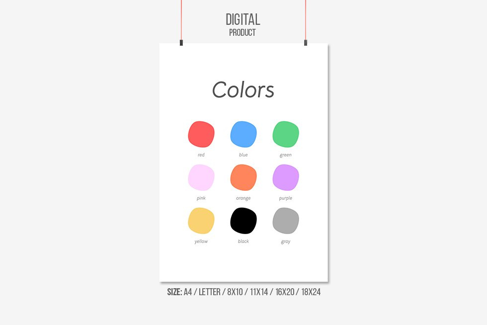 Colors chart printable poster by Wilson Joseph on Dribbble