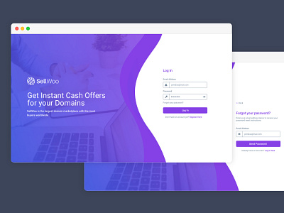 Login & Forgot Password Page design flat forgot gradient interface landing login password redesign register web
