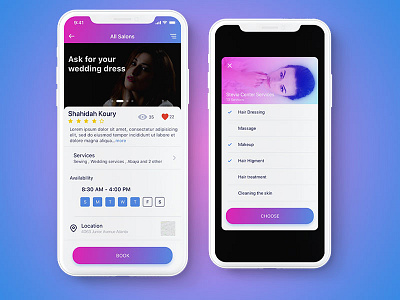 Beauty design ios mobile app ui ux