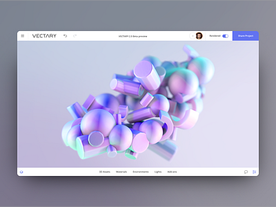 Geometric art 3d abstract art design geometric graphic design render ui ux vectary website