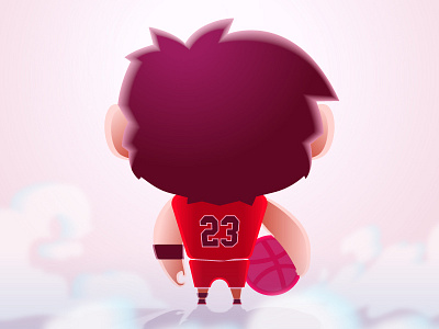 Hello Dribbble! 23 basketball bulls dribbble first hello jordan smoke