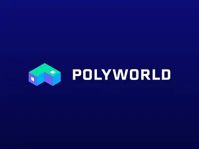 Polyworld Logo brand style guide brandbook mark bright color combinations building illustration design exploration font family selection game app icon ico logotype ios mobile application logo design token branding visual identity