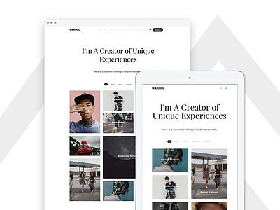 Warhol - Responsive Multipurpose WordPress Theme for Creatives agency blog business creative freelancer landing page masonry minimal one page parallax photography portfolio