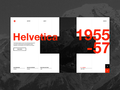 Helvetica 60 years anniversary black design helvetica minimal red site swiss web website