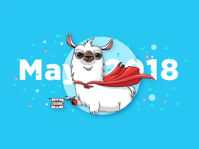 Drama llama loves the attention 😍 bang confetti drama drama llama header llama newsletter newsletter header tada