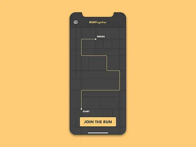 Daily UI 020 - Location Tracker daily ui design ios iphone run sketch ui ui design user interface ux ux design yellow