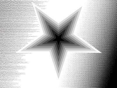 2018 May 09 - Daily Vectors art black and white blend blend tool daily fivebyfive fives pentagon shapes vector