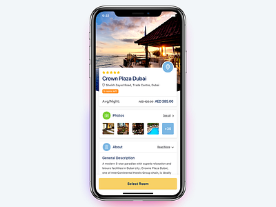 Hotel Details app clean hotel details hotels minimal travel ui ux