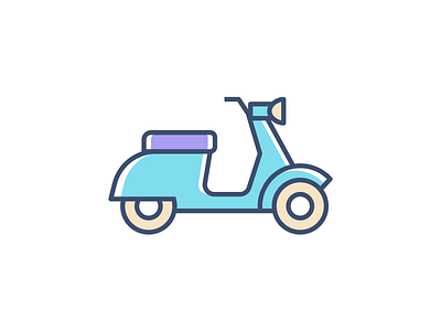 Vespa icon iconography illustration motorcycle pictogram scooter vector vespa