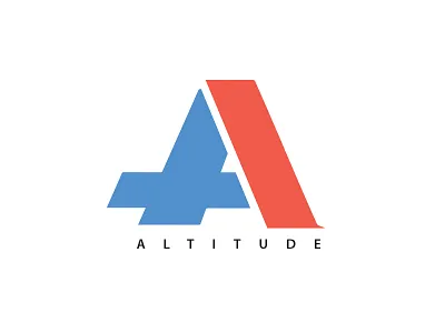 Altitude airline icons letters logo logo design type