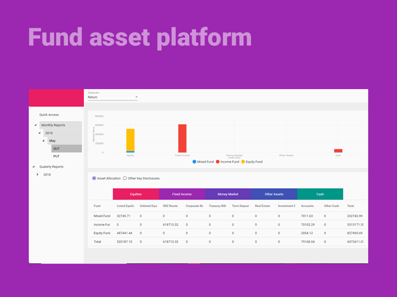 Example of Fund asset management platform