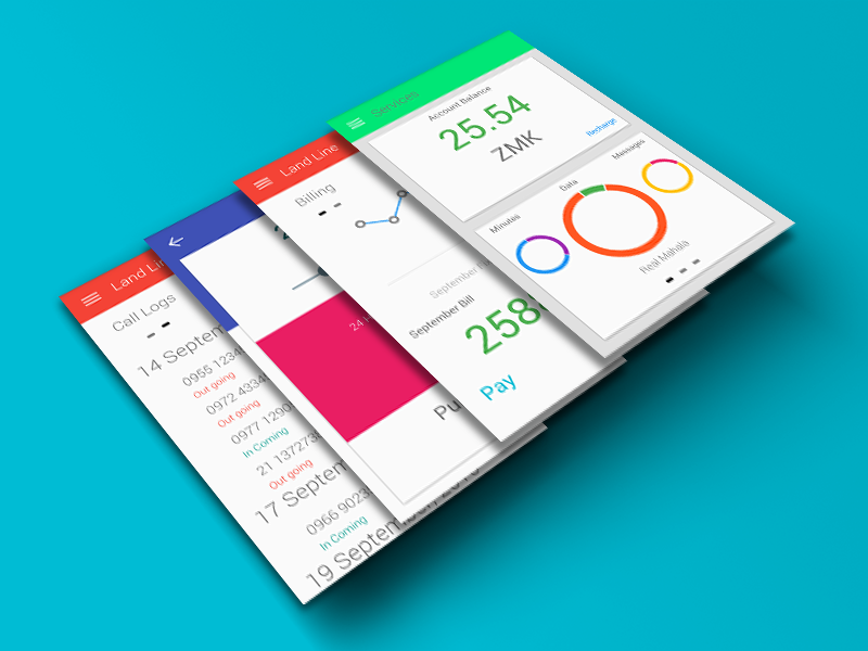 Example of Mobile network data app
