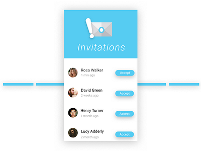 Daily UI 078 - Pending Invitations challenge dailyui dailyuichallenge design invitations pending ui uidesign ux uxdesign webdesign