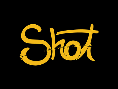 Shot handlettering lettering letters logo shot type