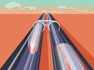 H is for Hyperloop editorial futurism h hyperloop saudi arabia technology typography