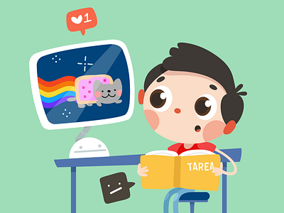 Viral cartoon character color cute design doodle illustration internet media social vector