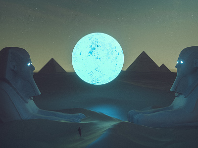 Behance 3d amr art behance digital egypt elshamy fly illustration landscape man