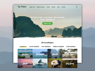 Fun project #1 - Redesign TipsThailand design fun project thailand tipsthailand travel ui ux visual wanderlust webdesign website