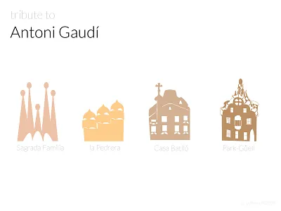 Master Dribbble2 antoni gaudi casa batllo la pedrera park guell sagrada familia