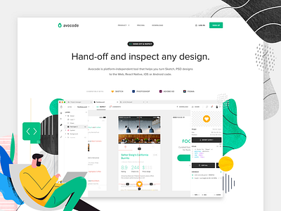 Avocode - Homepage refresh abstract avocode illustrations landing page ui web 🤔