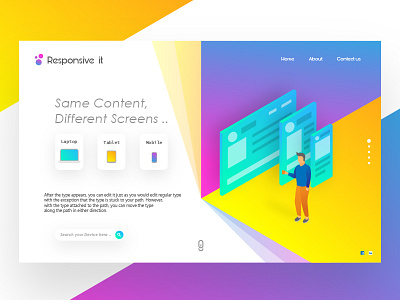 Web Development Landing UI design illustrator isometric landing page ui ux vector web webui