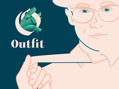 Outfit branding calligraphy dapper hand lettering identity lettering logo podcast podcasting queer type typography