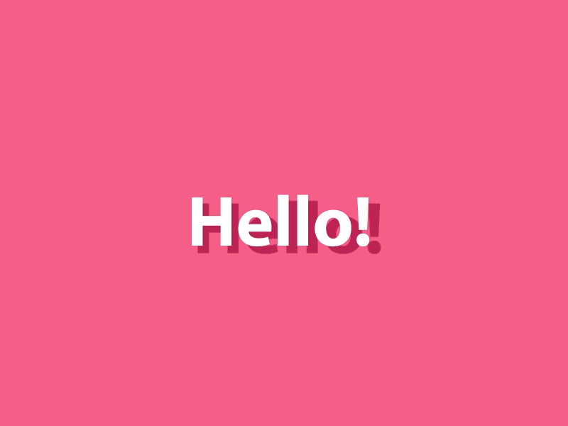 Hello Dribbble motion