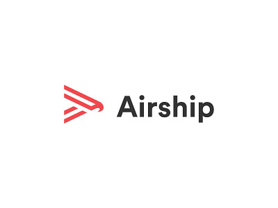 Airship Logo icon line logo minimal thick lines