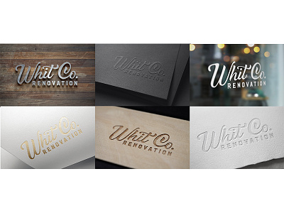 WhitCo Renovation Logo home renovation logo typography whitco renovation