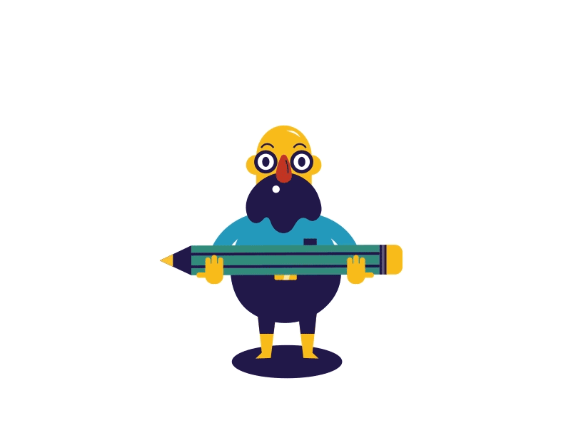 Larry The Wizard animation character character design dungeons and dragons glasses illustration larp larry magic stars wizard