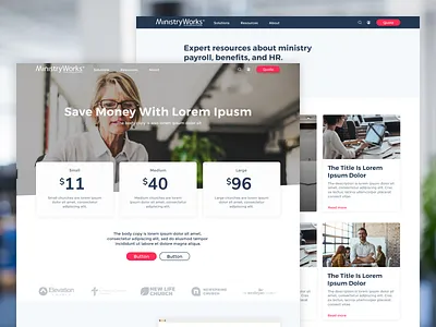 New MinistryWorks site in the works articles blog brotherhood mutual ministry website ministryworks payroll pricing table resources trust signals