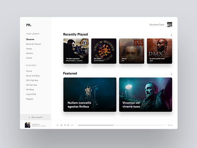 Daily UI - Music Player ui ui design user experience ux web web design