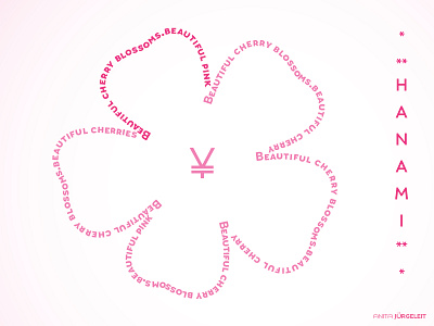 Hanami blossom cherry blossom hanami japanese type design typo typographic