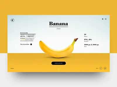 Banana Page | Concept banana design food fruit label photography ui website