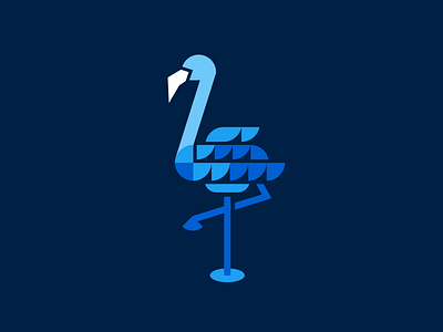 Twitter Miami abstract art deco feathers flamingo miami neon twitter