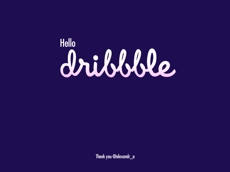 Hello Dribbble debut dribbble hello hi thank you