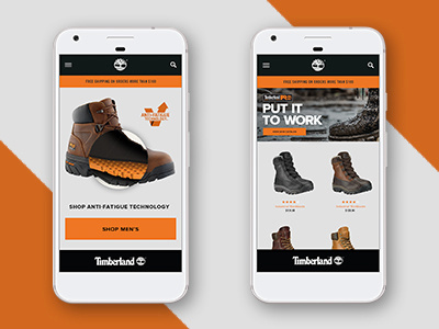 Timberland Mobile mobile responsive