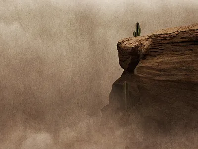 Desert Cliffs album artwork band cactus ep fantasy music photoshop release rock west wild