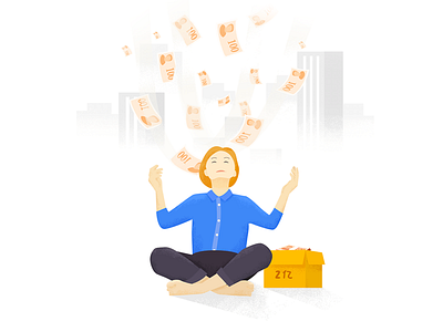 Sow money illustration money ui ux women