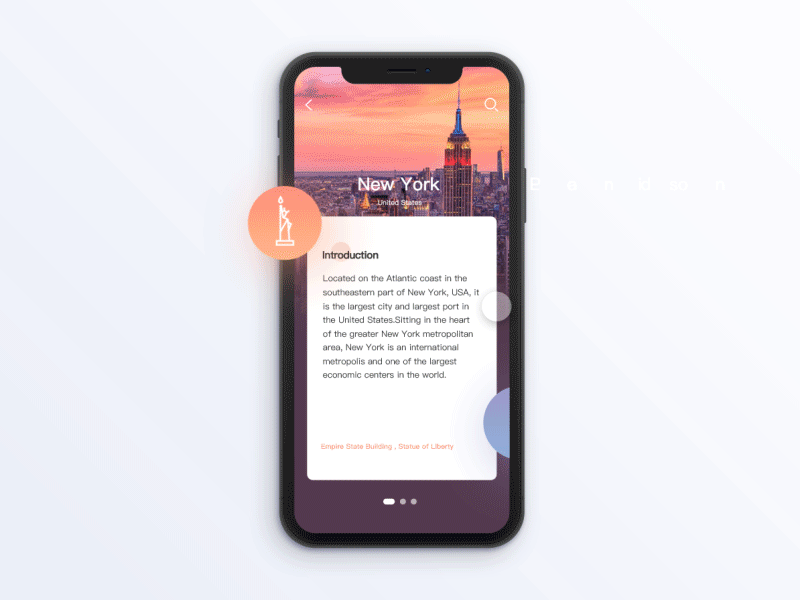 Travel City Animation animation app city gif guide icon introduce iphone x london new york paris travel