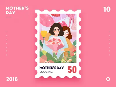 Mother's Day day gif illustrations mother mothers ui