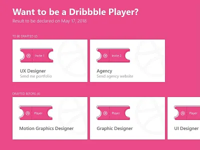 2 Dribbble Invites aftereffects debut designer draft dribbble graphic invite photoshop player portfolio prospect sketch