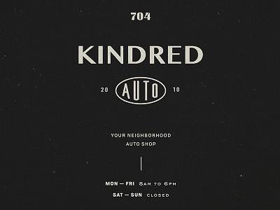 Kindred Auto — Type Exploration auto auto shop branding identity logo typography vintage