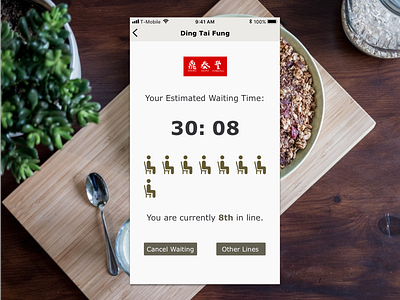 Countdown Timer countdown timer dailyui restaurant waiting estimate