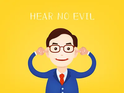 Hear no evil illustrations imagery marketplace photos style typography ui ux web