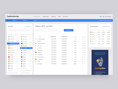 TopMonitoring website crypto exchange free interface material materialize monitoring ui ux web сurrency