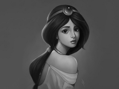 Jasmine - Fan Art adobephtoshop alladin digitalart disney fanart jasmine