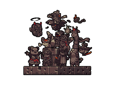 Blackbox Characters. 8 bit art character cute design illustration pixel pixelart