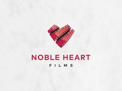 Noble Heart Films film heart logo mark masculine
