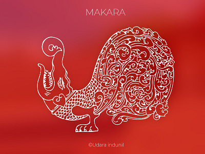 Makara - Sri Lankan Dragon art concept design dragon illustration minimalist srilankan traditional